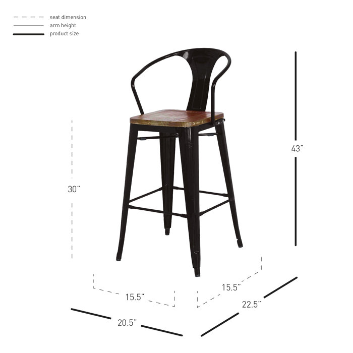 Zipcode Design™ Irvington Solid Wood Stool & Reviews Wayfair